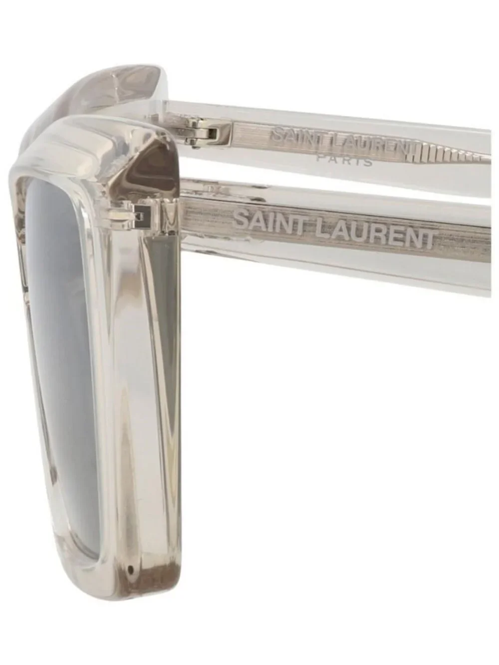 New Saint Laurent Womens Cat Eye Beige Beige Silver Fashion Designer Sunglasses